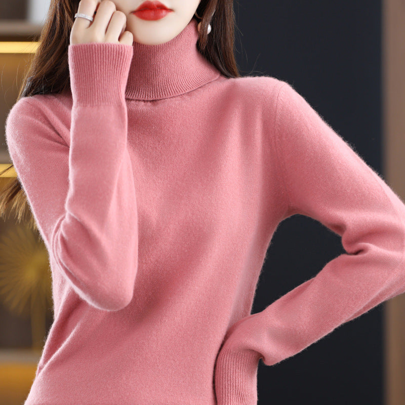 Women's Ribbed Knit Turtleneck Sweater