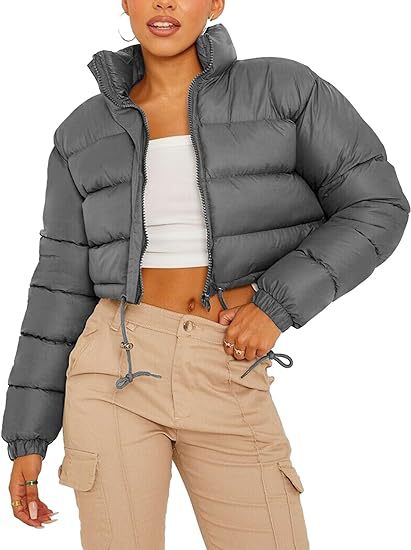 Women's Puffer Jacket with Zip Pockets