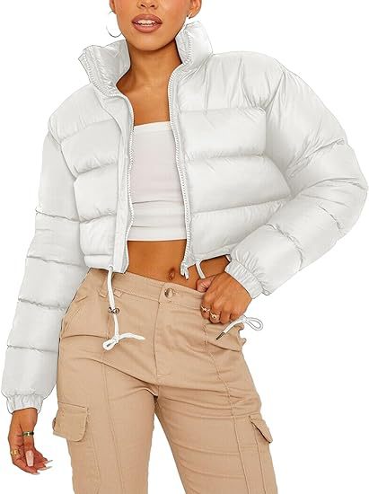 Women's Puffer Jacket with Zip Pockets