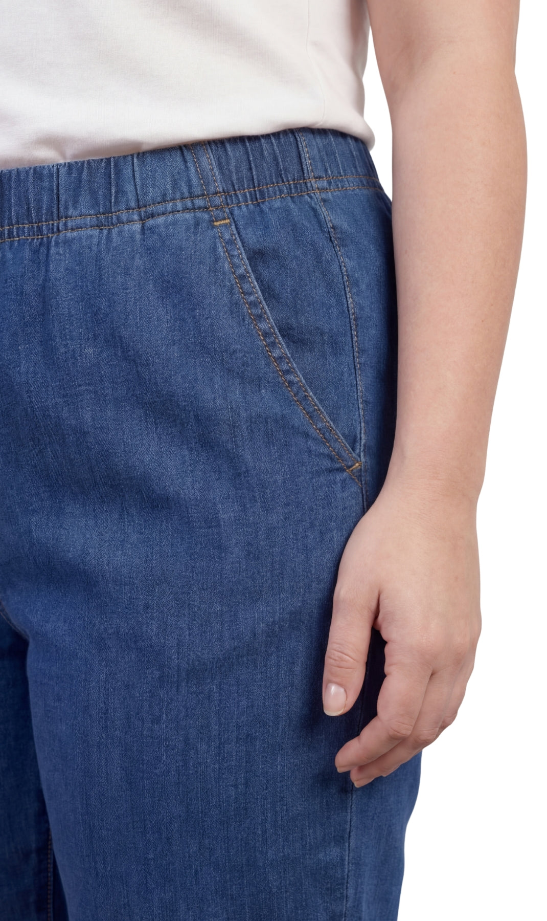 Lightweight Pull-On Denim Jeans