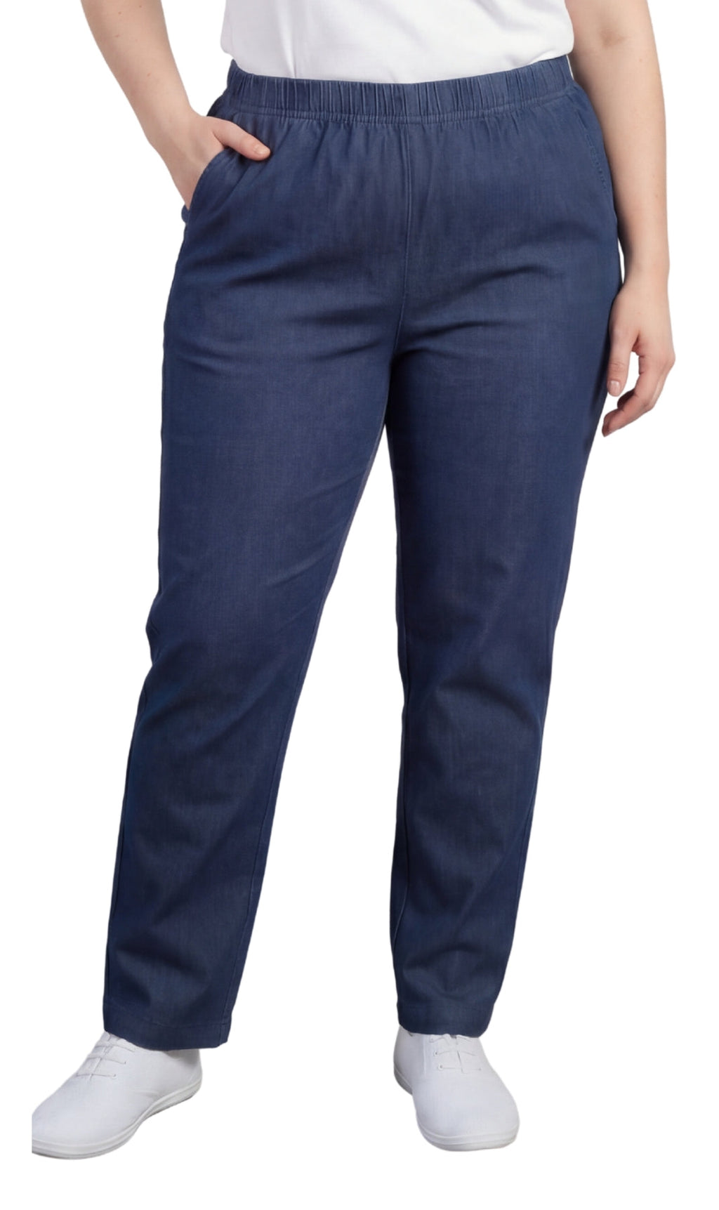 Lightweight Pull-On Denim Jeans