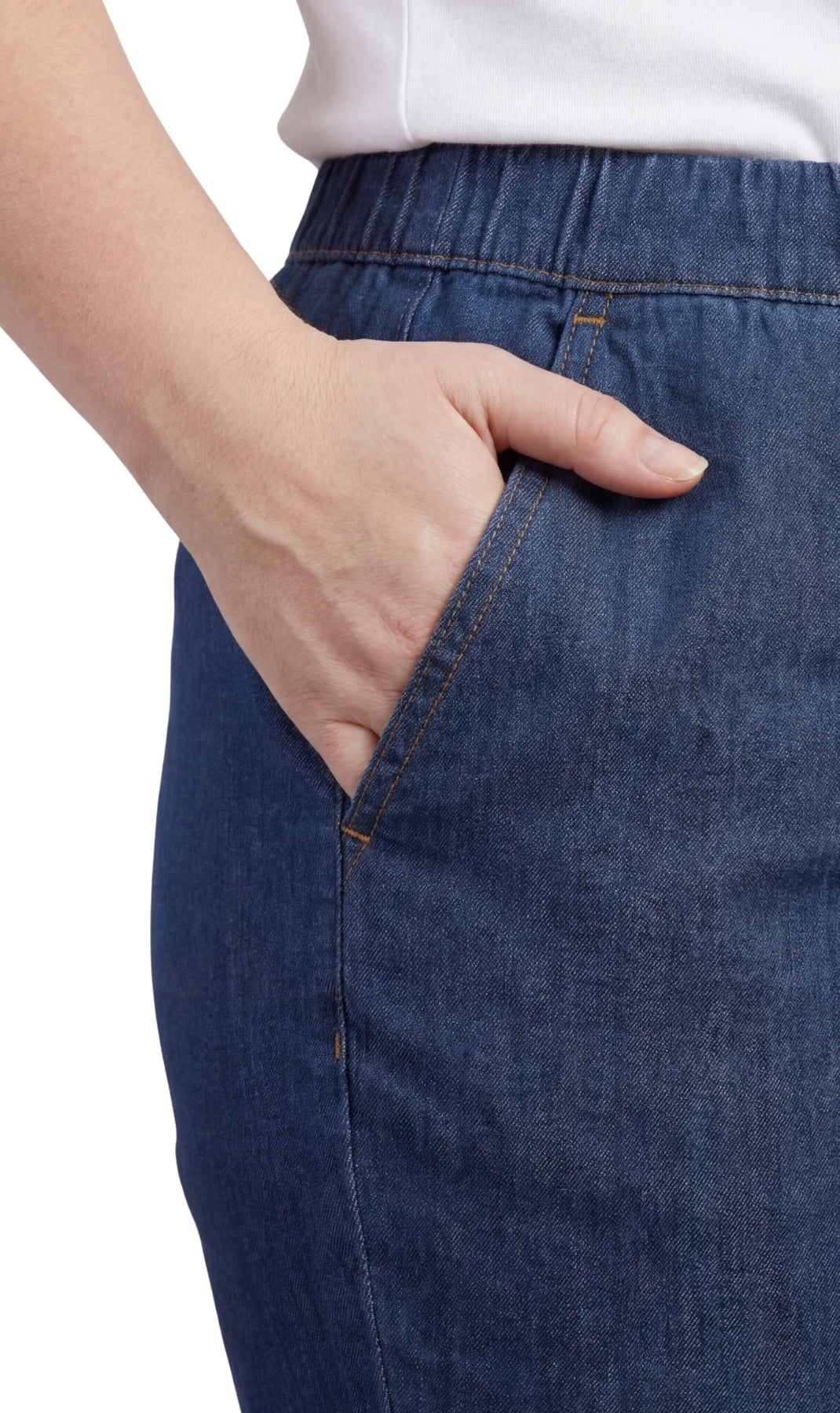 Lightweight Pull-On Denim Jeans