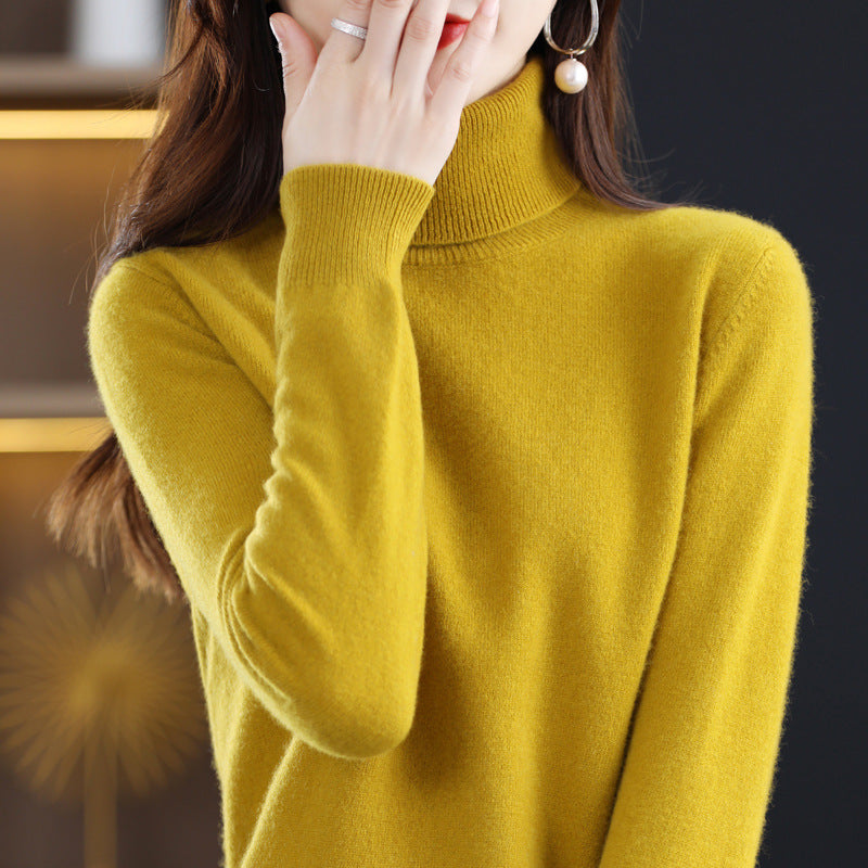 Women's Ribbed Knit Turtleneck Sweater
