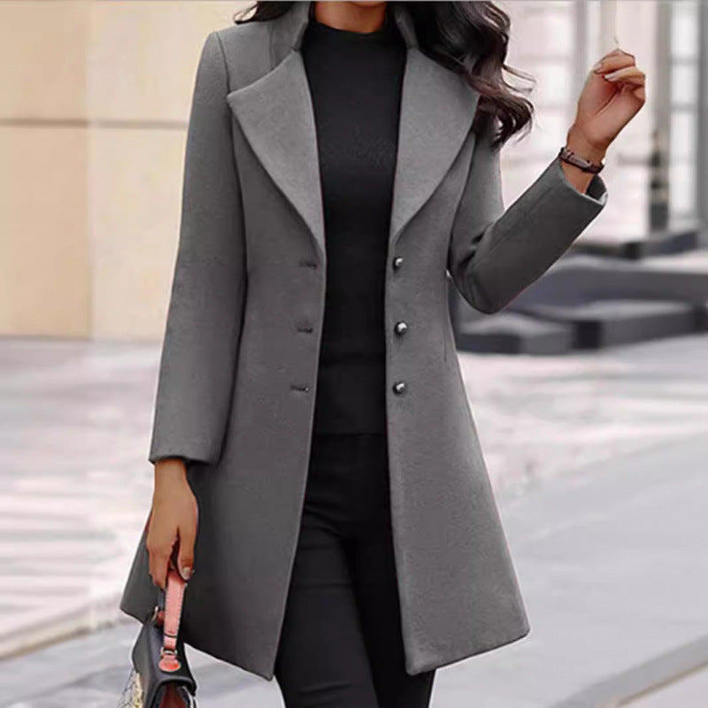 Women's Mid-Length Slim Fit Overcoat