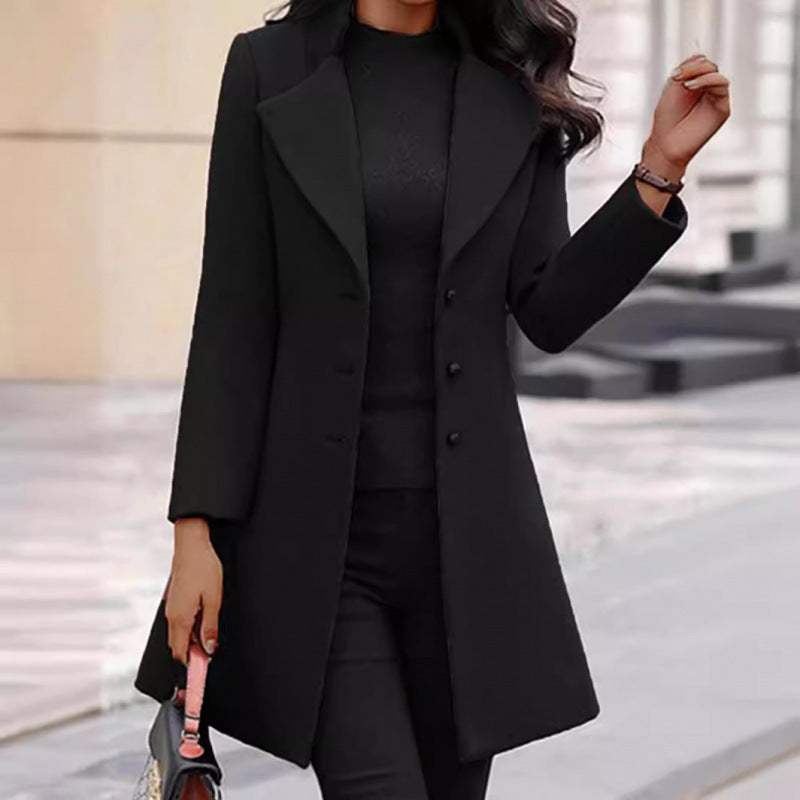 Women's Mid-Length Slim Fit Overcoat