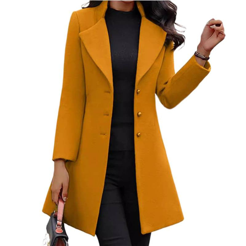 Women's Mid-Length Slim Fit Overcoat