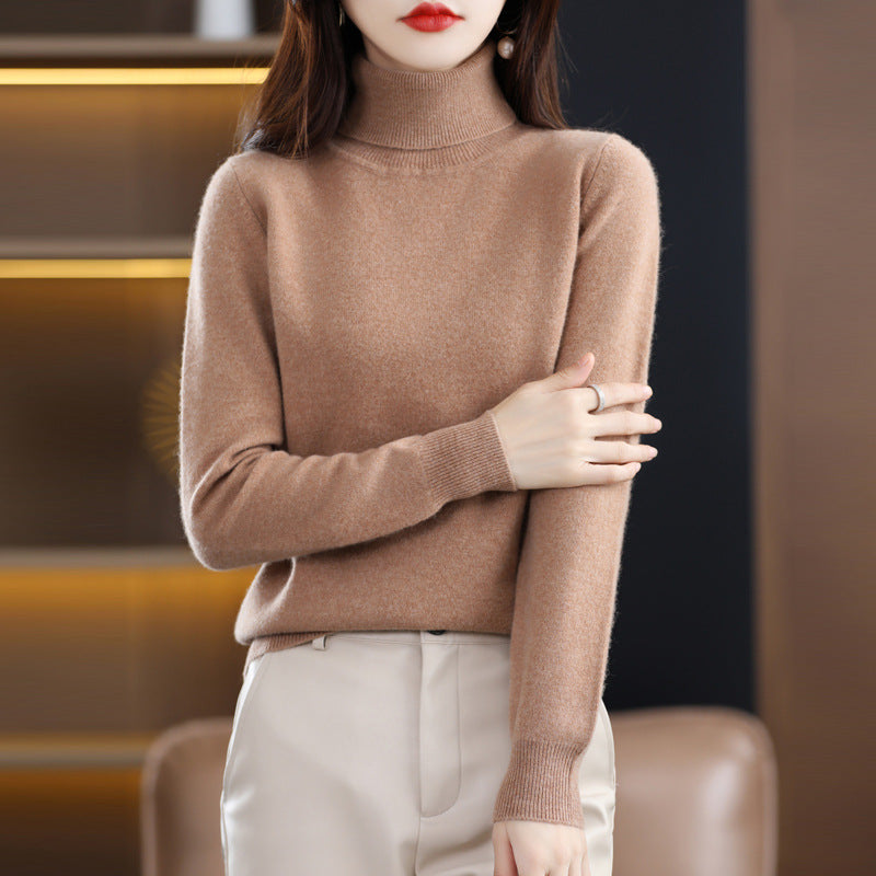 Women's Ribbed Knit Turtleneck Sweater