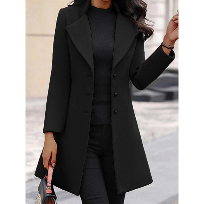 Women's Mid-Length Slim Fit Overcoat
