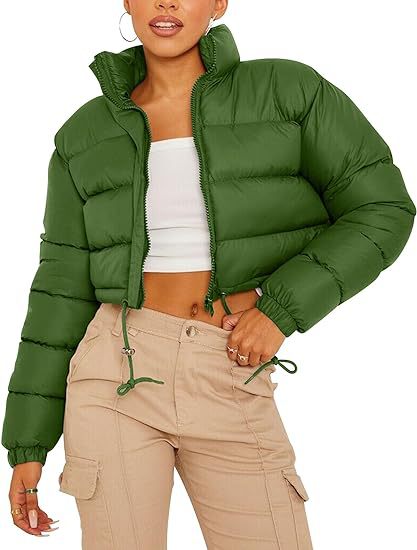Women's Puffer Jacket with Zip Pockets