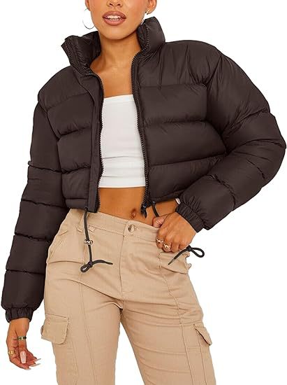 Women's Puffer Jacket with Zip Pockets