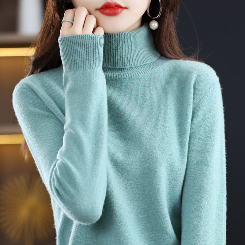 Women's Ribbed Knit Turtleneck Sweater