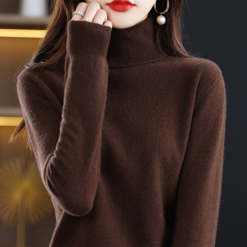 Women's Ribbed Knit Turtleneck Sweater