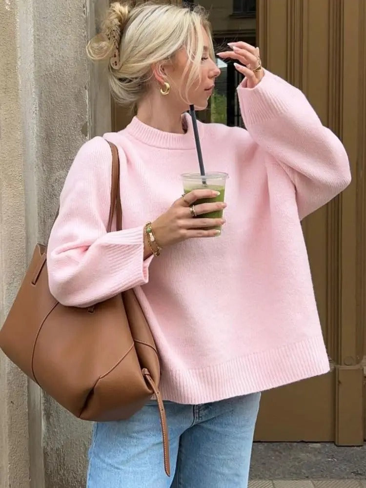 Loose Knit O-Neck Sweater