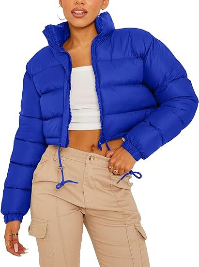 Women's Puffer Jacket with Zip Pockets