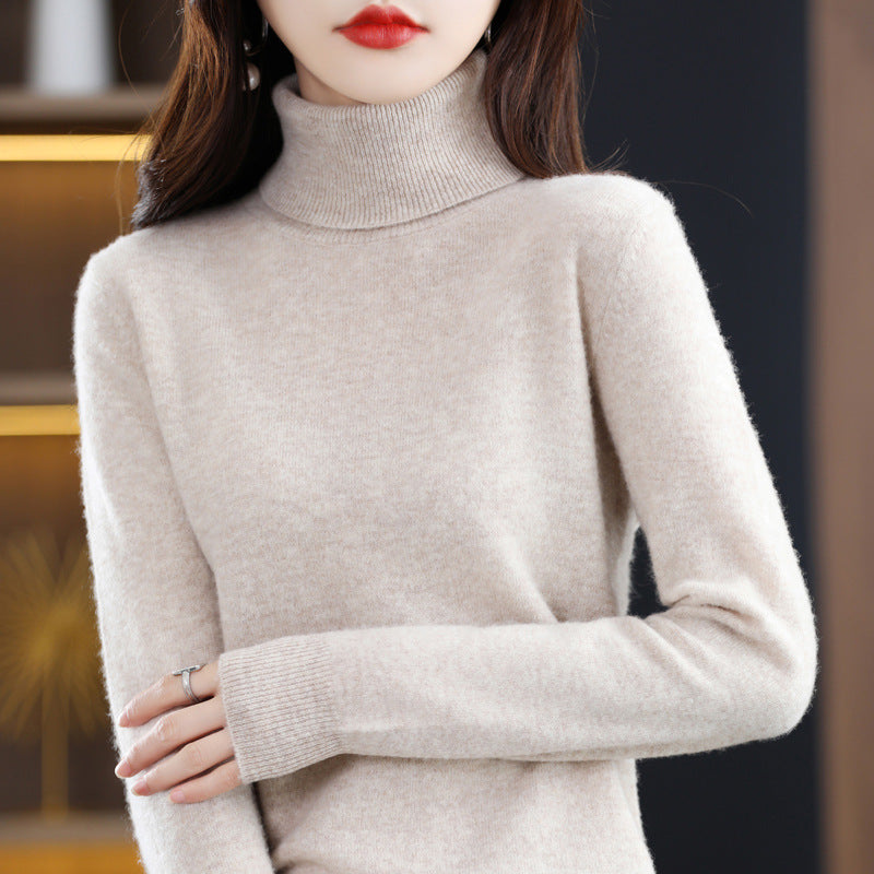 Women's Ribbed Knit Turtleneck Sweater