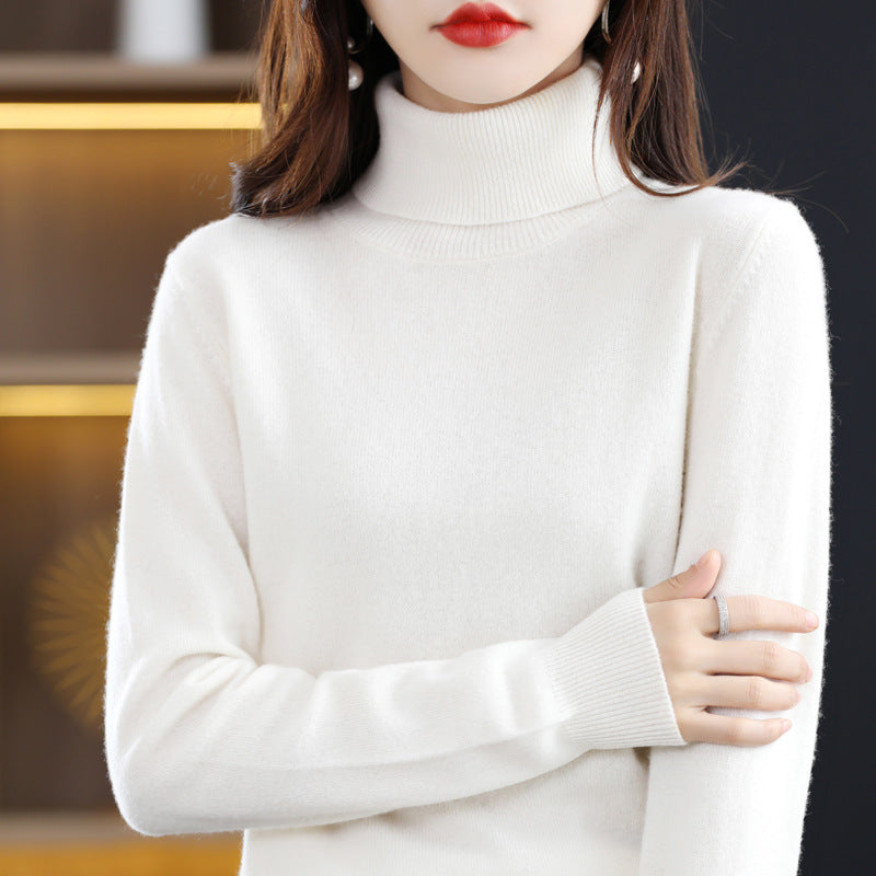 Women's Ribbed Knit Turtleneck Sweater
