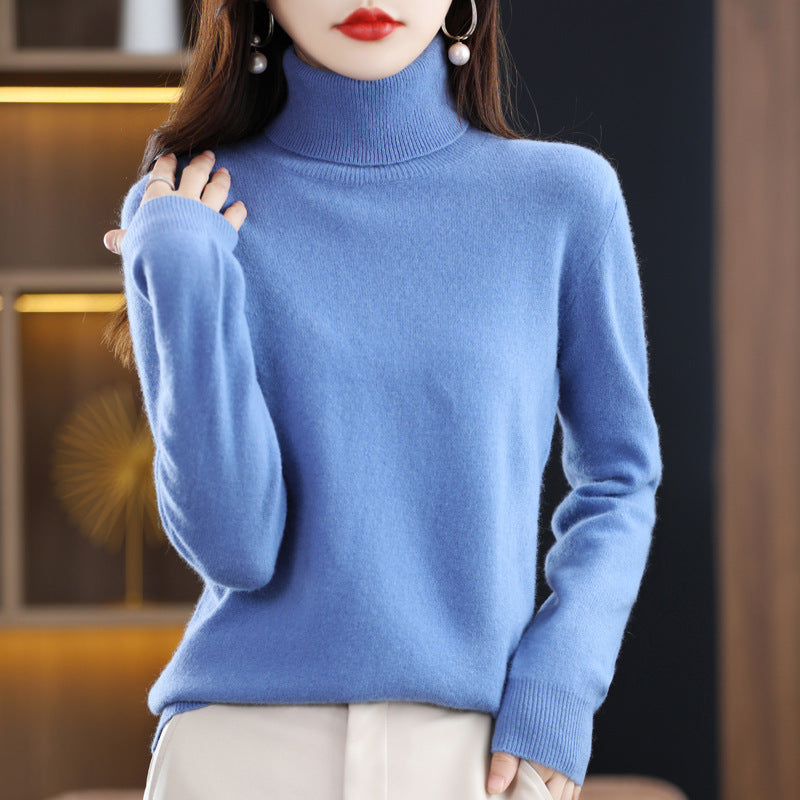 Women's Ribbed Knit Turtleneck Sweater