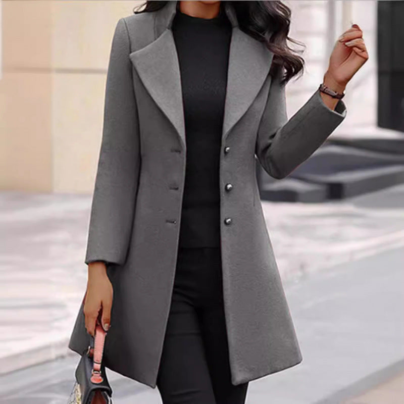 Women's Mid-Length Slim Fit Overcoat