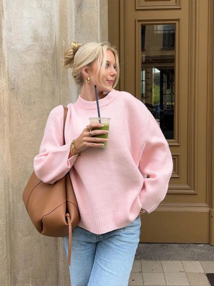 Loose Knit O-Neck Sweater
