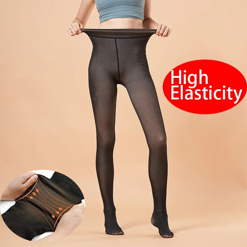 Thermal Fleece-Lined Winter Tights
