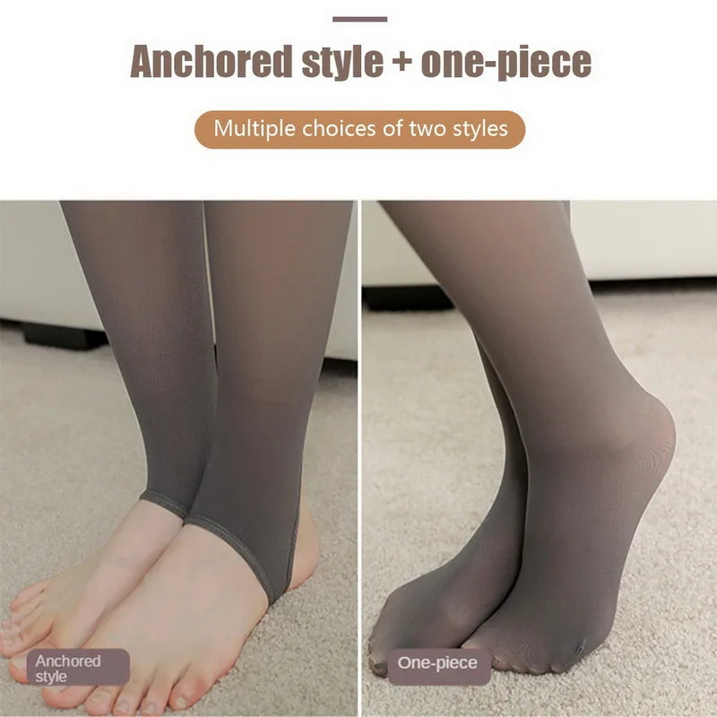 Thermal Fleece-Lined Winter Tights