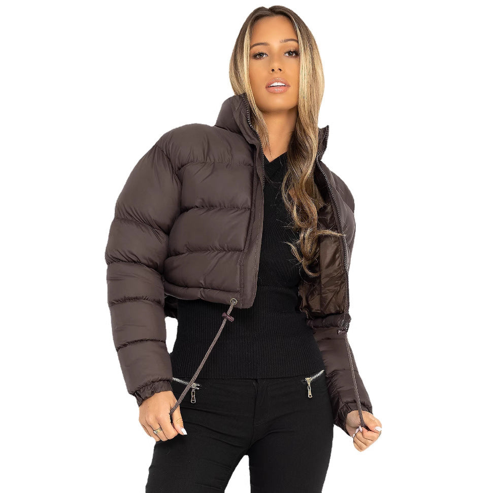 Women's Puffer Jacket with Zip Pockets