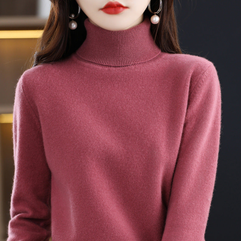 Women's Ribbed Knit Turtleneck Sweater