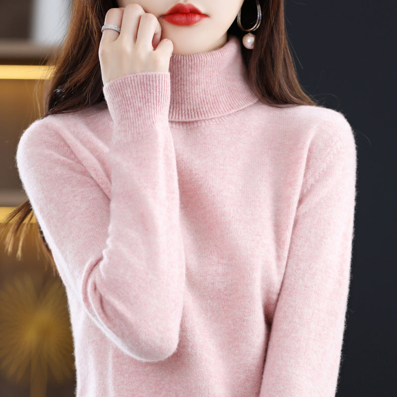 Women's Ribbed Knit Turtleneck Sweater