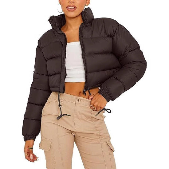 Women's Puffer Jacket with Zip Pockets