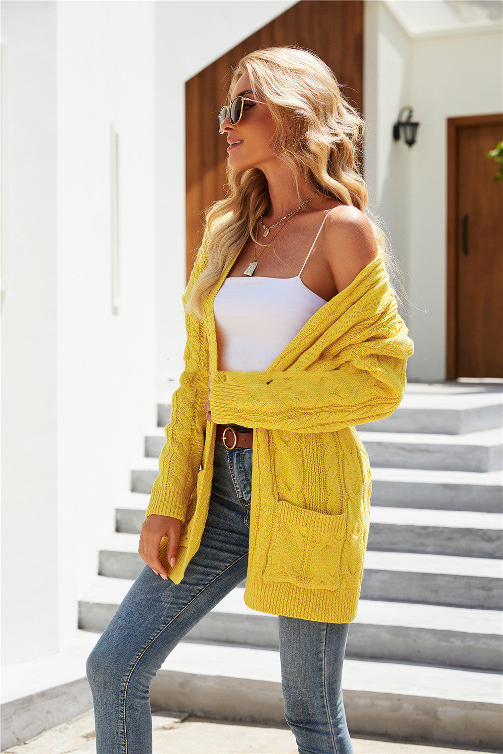 Women Plus Size Cardigan Sweater Twist