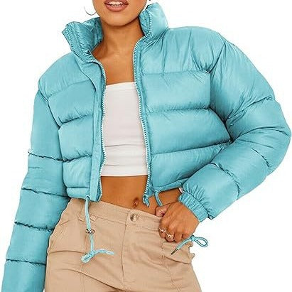 Women's Puffer Jacket with Zip Pockets