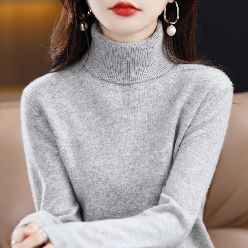 Women's Ribbed Knit Turtleneck Sweater