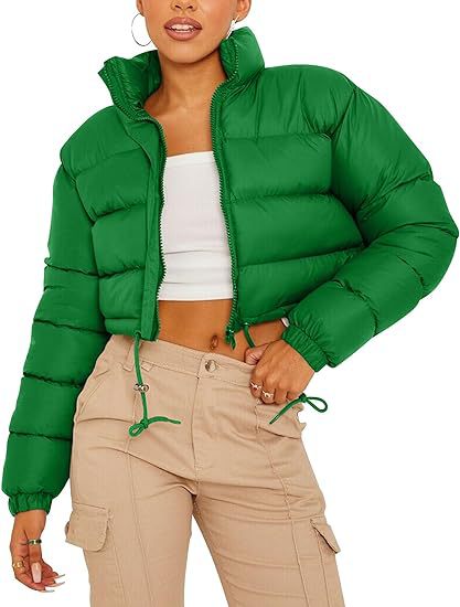 Women's Puffer Jacket with Zip Pockets
