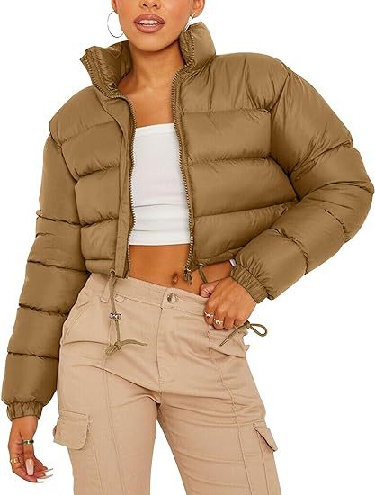 Women's Puffer Jacket with Zip Pockets
