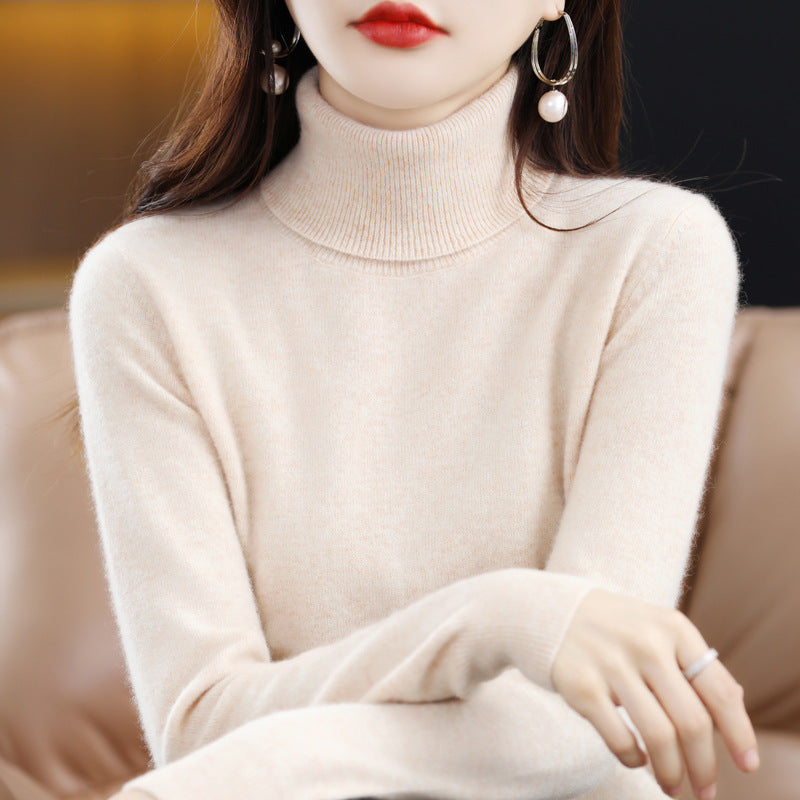 Women's Ribbed Knit Turtleneck Sweater