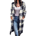 Women's Plaid Button-Front Overcoat