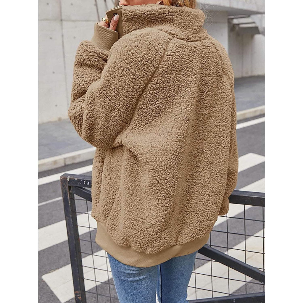 Women's Sherpa Fleece Snap-Front Jacket