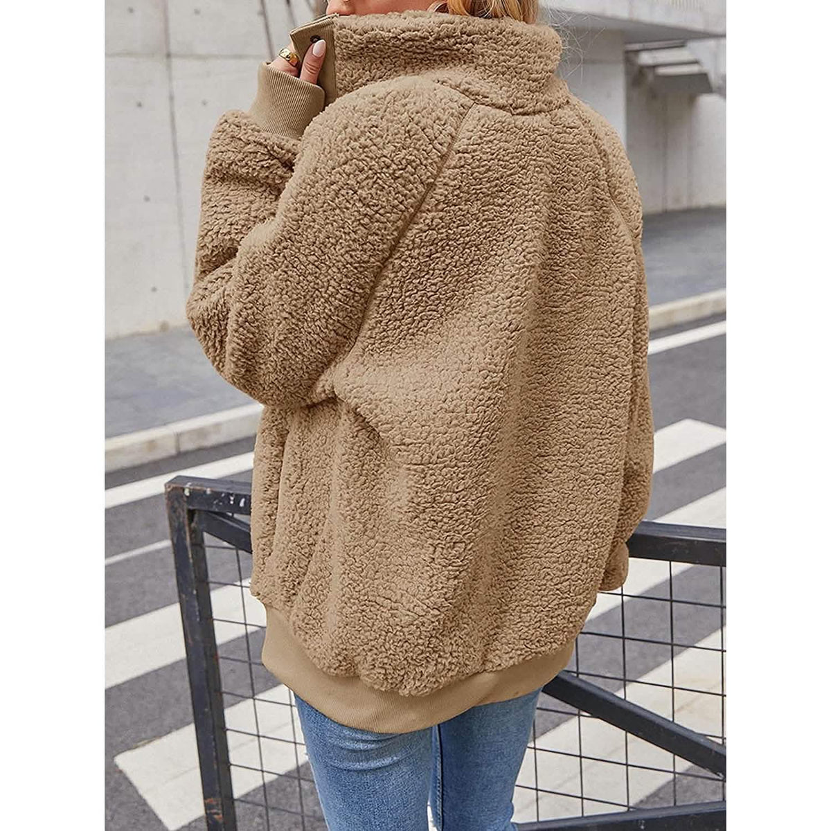 Women's Sherpa Fleece Snap-Front Jacket