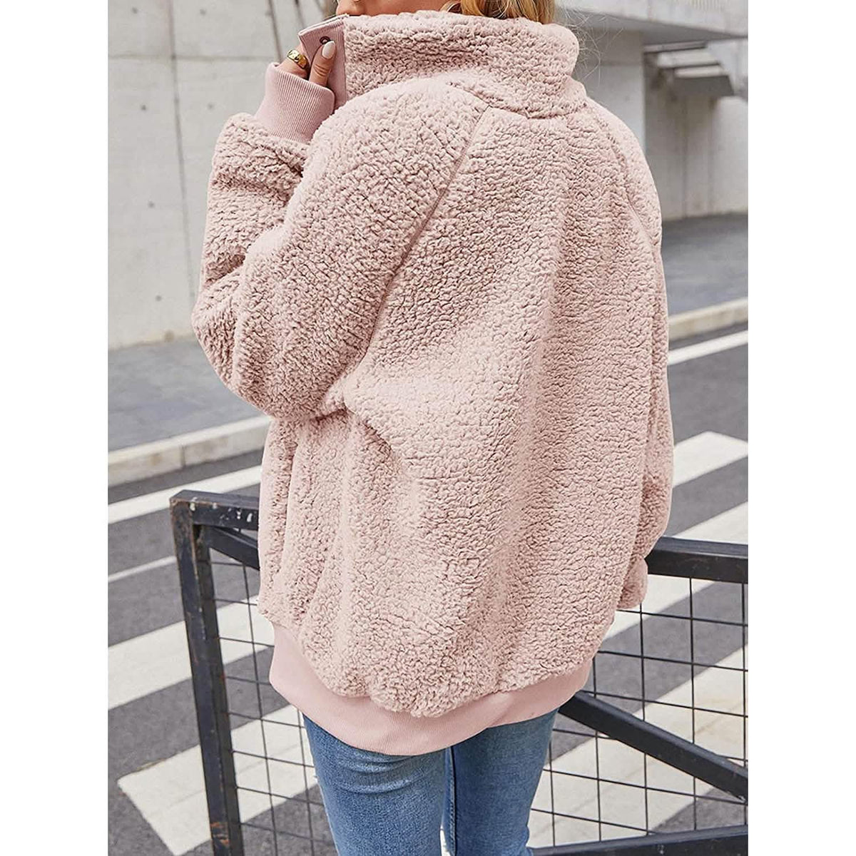 Women's Sherpa Fleece Snap-Front Jacket