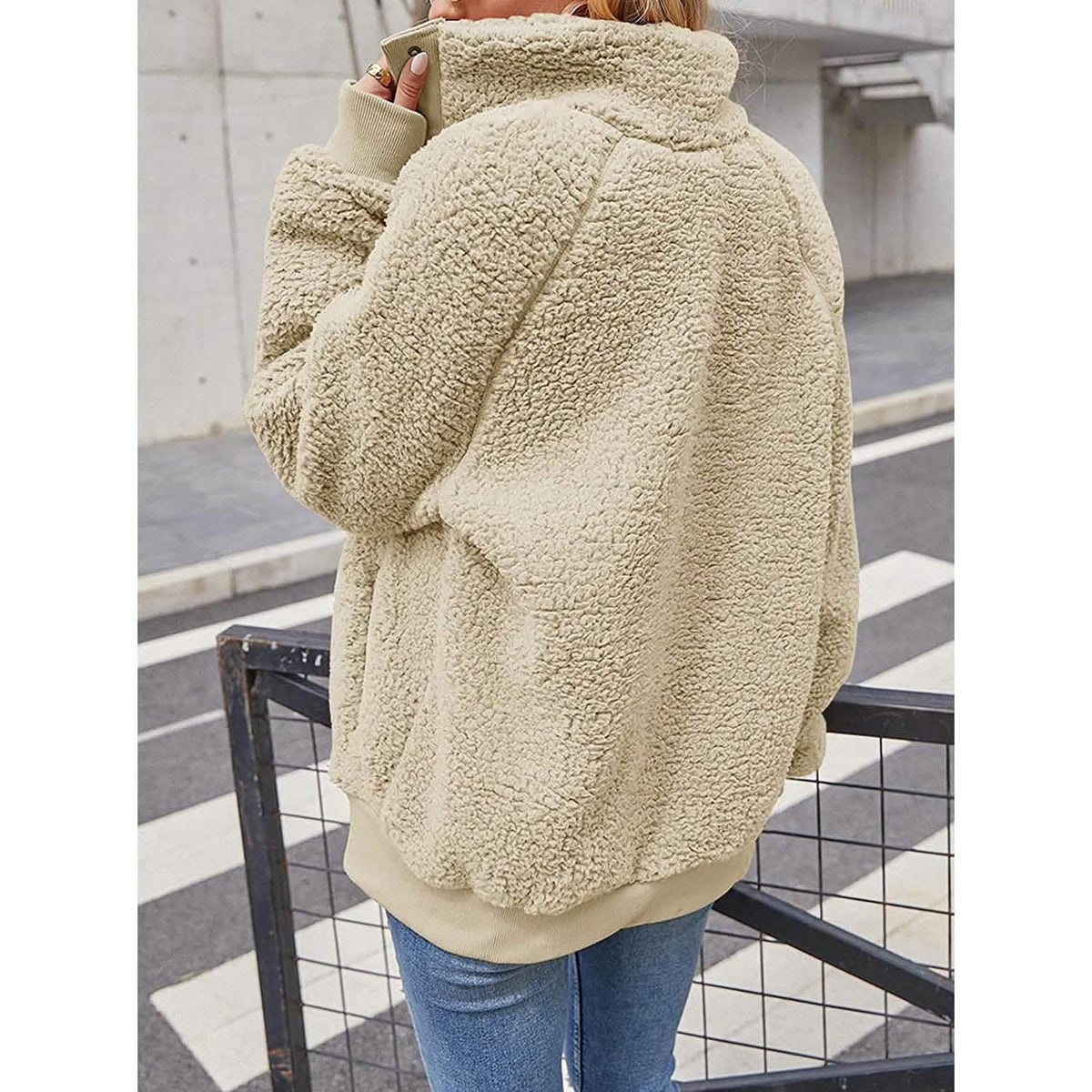 Women's Sherpa Fleece Snap-Front Jacket