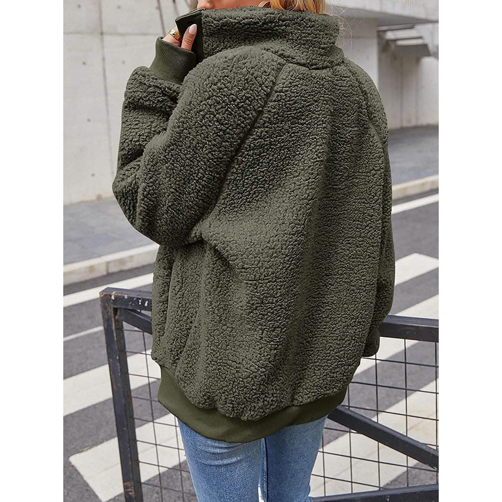 Women's Sherpa Fleece Snap-Front Jacket