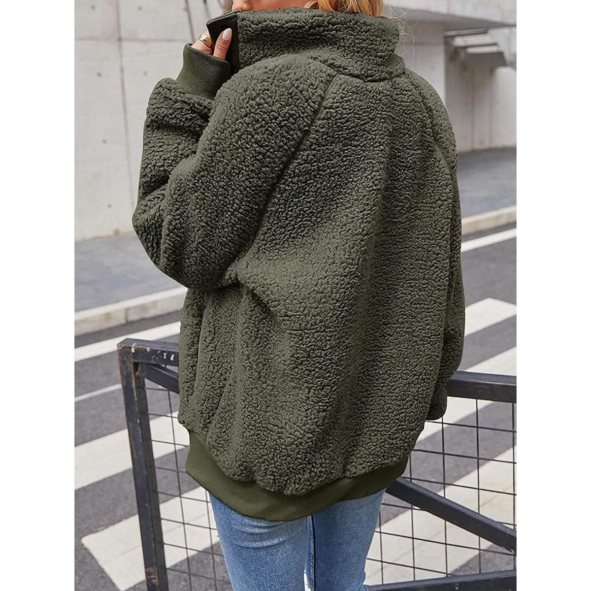 Women's Sherpa Fleece Snap-Front Jacket