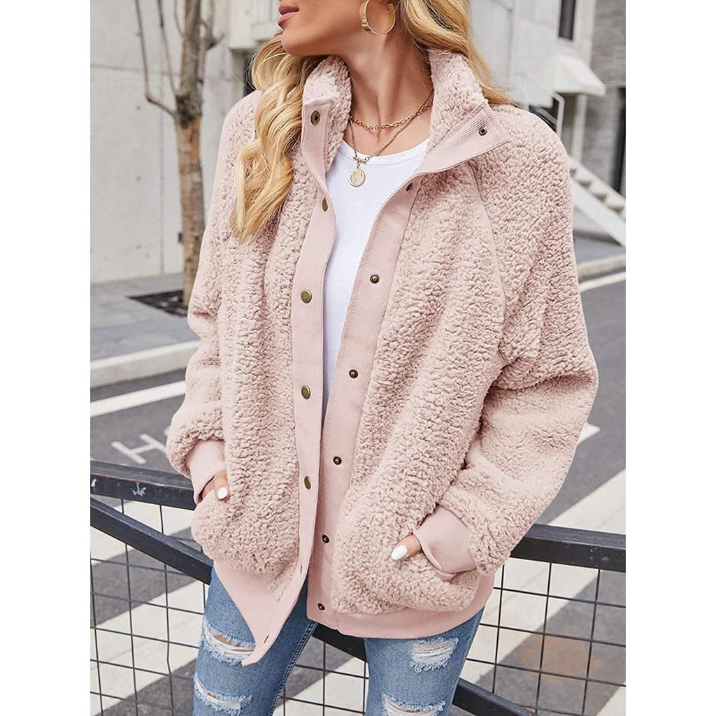 Women's Sherpa Fleece Snap-Front Jacket